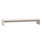 Vidaxl monitorstandaard 100x27x15 cm massief grenenhout wit - afbeelding 2