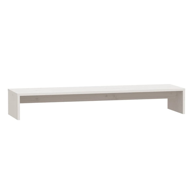 Vidaxl monitorstandaard 100x27x15 cm massief grenenhout wit