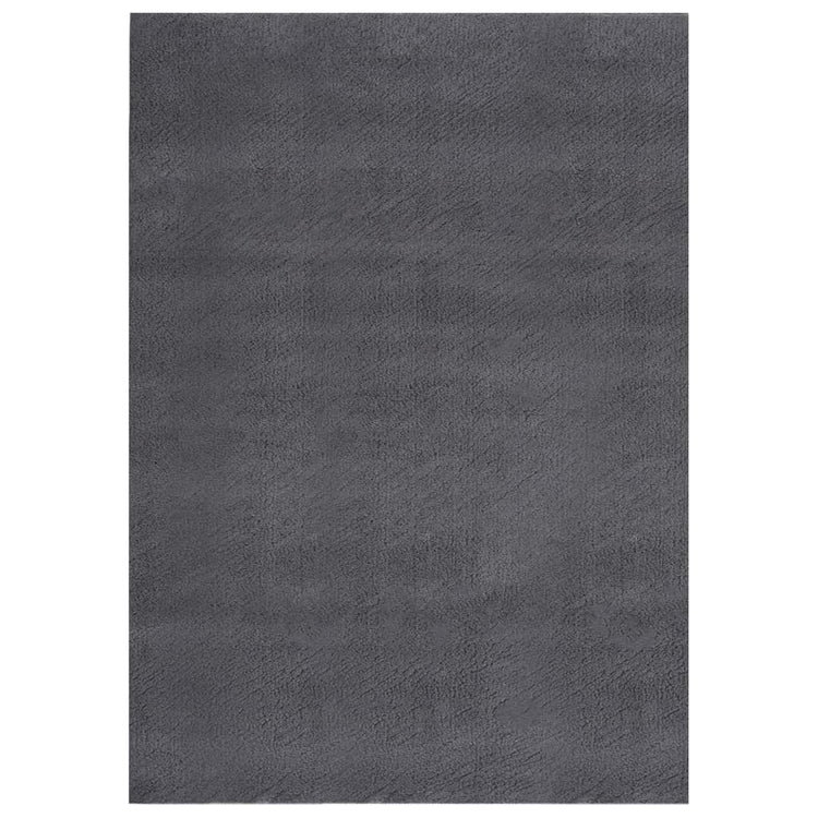 VidaXL Vloerkleed wasbaar korte pool anti-slip 120x170 cm antraciet