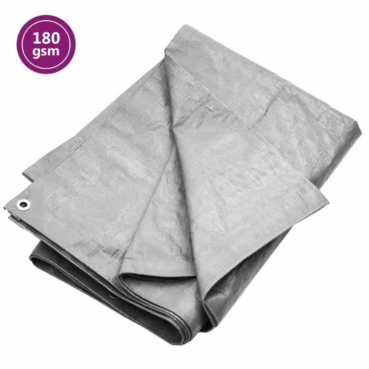 Vidaxl dekzeil 180 g m² 4x6 m hdpe grijs
