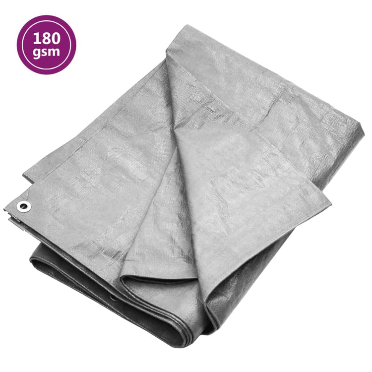 Vidaxl dekzeil 180 g m² 6x6 m hdpe grijs