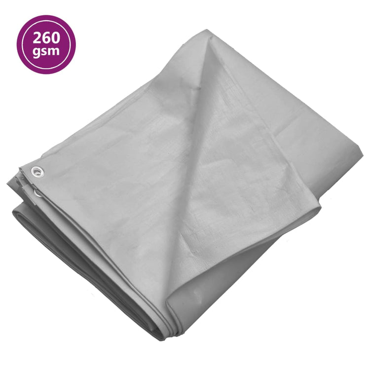 Vidaxl dekzeil 260 g m² 4x5 m hdpe grijs