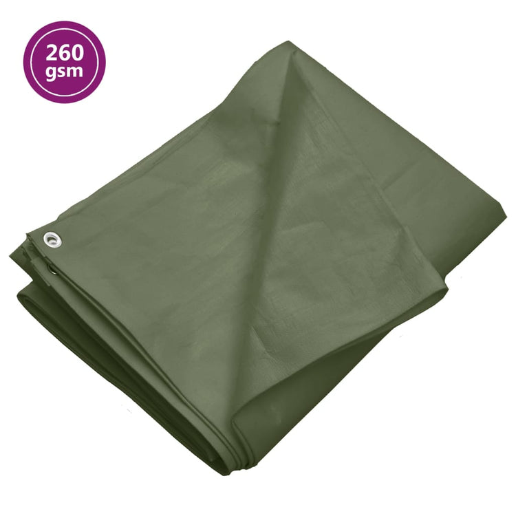 Vidaxl dekzeil 260 g m² 6x6 m hdpe groen