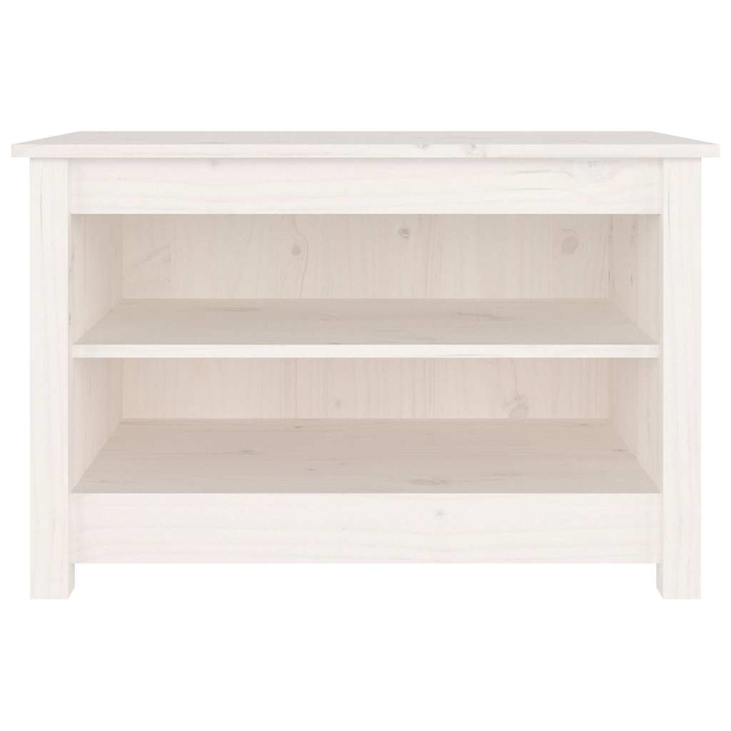 Vidaxl schoenenbank 70x38x45,5 cm massief grenenhout wit