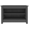 Vidaxl schoenenbank 70x38x45,5 cm massief grenenhout grijs