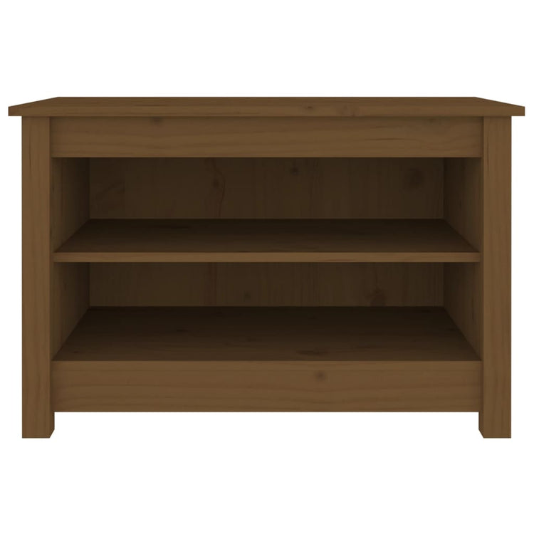 Vidaxl schoenenkast 70x38x45,5 cm massief grenenhout honingbruin