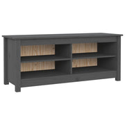 Vidaxl schoenenbank 110x38x45,5 cm massief grenenhout grijs - afbeelding 2