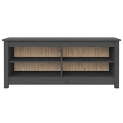 Vidaxl schoenenbank 110x38x45,5 cm massief grenenhout grijs - afbeelding 3
