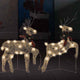 Vidaxl kerstrendieren 2 st 40 led's goudkleurig