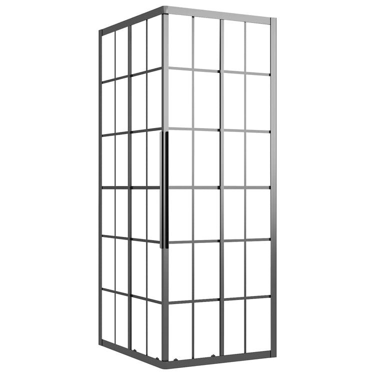 Vidaxl douchecabine 80x70x180 cm mat esg zwart