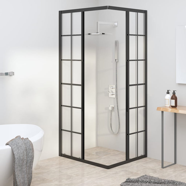 Vidaxl douchecabine 80x70x180 cm mat esg zwart