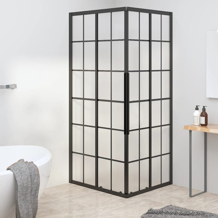 Vidaxl douchecabine 80x70x180 cm mat esg zwart