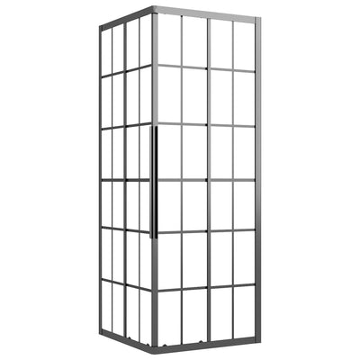 VidaXL Douchecabine 80x80x180 cm mat ESG zwart