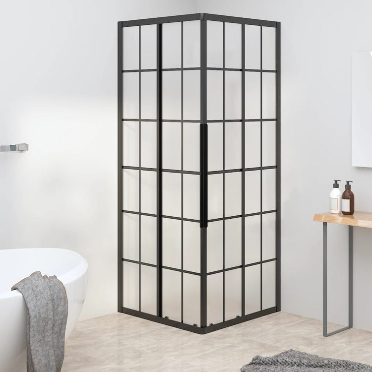 VidaXL Douchecabine 80x80x180 cm mat ESG zwart