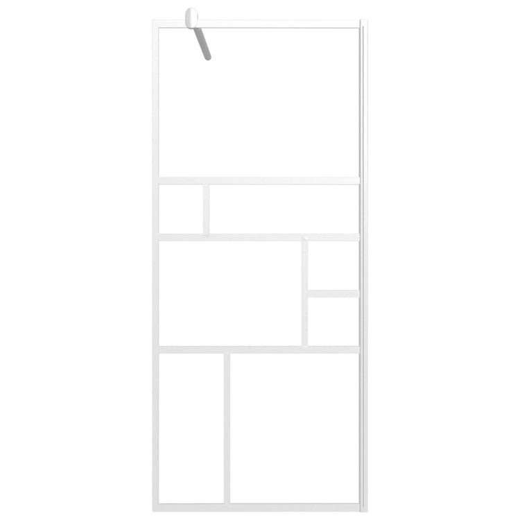 Vidaxl inloopdouchewand 90x195 cm esg-glas wit