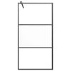 Vidaxl inloopdouchewand 100x195 cm halfmat esg-glas zwart