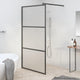 Vidaxl inloopdouchewand 100x195 cm mat esg-glas zwart