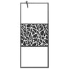 Vidaxl inloopdouchewand met stenenmotief 90x195 cm esg-glas zwart