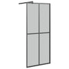 Vidaxl inloopdouchescherm 90x195 cm donker gehard glas