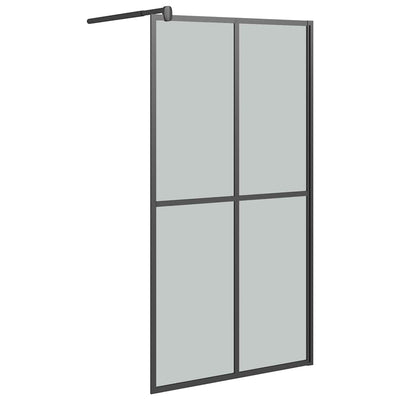 Vidaxl inloopdouchescherm 100x195 cm donker gehard glas