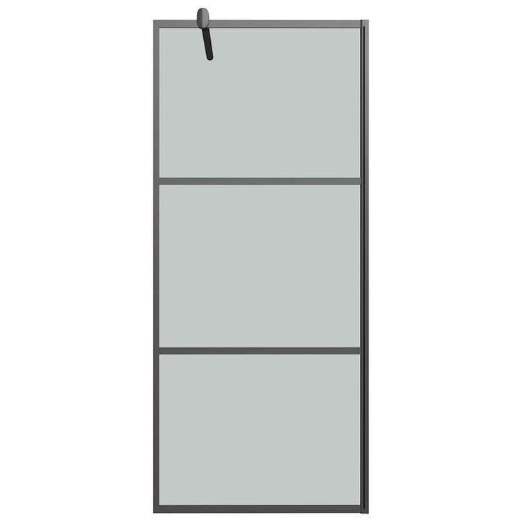 Vidaxl inloopdouchewand 90x195 cm donker esg-glas zwart