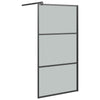 Vidaxl inloopdouchewand 100x195 cm donker esg-glas zwart