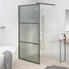 Vidaxl inloopdouchewand 100x195 cm donker esg-glas zwart