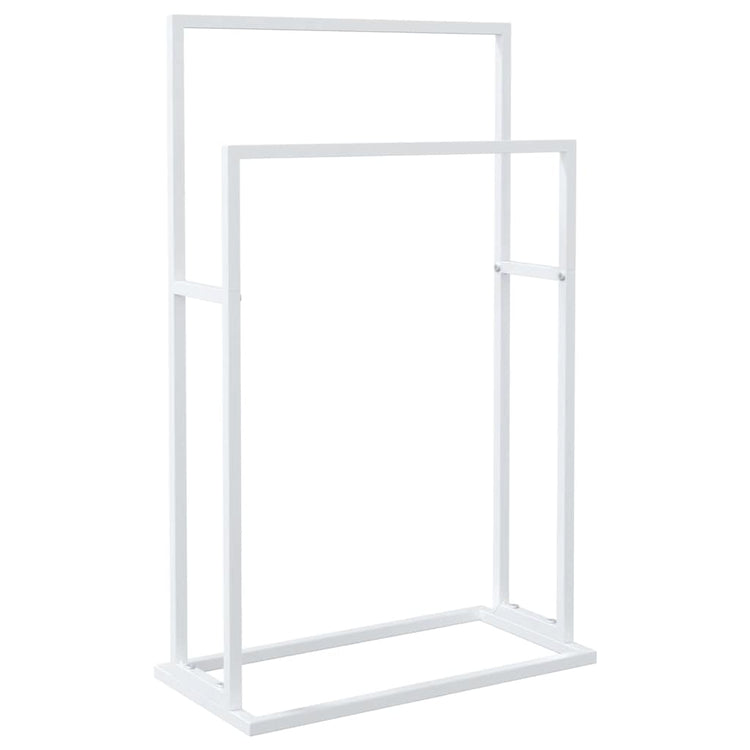 Vidaxl handdoekenrek vrijstaand 48x24x78,5 cm ijzer wit