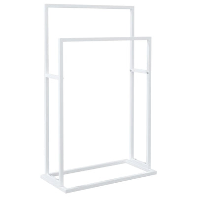 Vidaxl handdoekenrek vrijstaand 48x24x78,5 cm ijzer wit