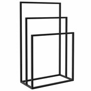 Vidaxl handdoekenrek vrijstaand 48x24x79 cm ijzer zwart - afbeelding 2