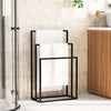 Vidaxl handdoekenrek vrijstaand 48x24x79 cm ijzer zwart