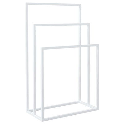 Vidaxl handdoekenrek vrijstaand 48x24x79 cm ijzer wit
