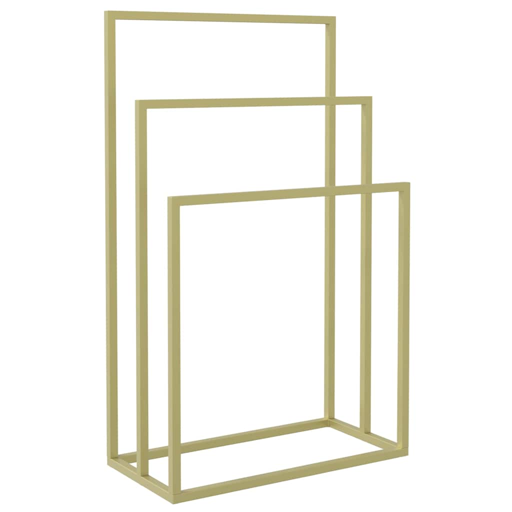 Vidaxl handdoekenrek vrijstaand 48x24x79 cm ijzer goudkleurig