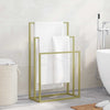 Vidaxl handdoekenrek vrijstaand 48x24x79 cm ijzer goudkleurig
