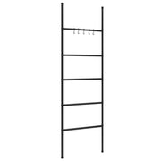 Vidaxl handdoekenrek met 5 niveaus, zwart 58x175 cm, ijzer - afbeelding 2