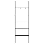 Vidaxl handdoekenrek met 5 niveaus, zwart 58x175 cm, ijzer - afbeelding 3