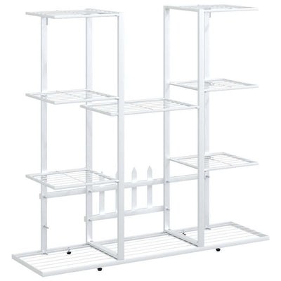 Vidaxl bloemenstandaard 94,5x25x89 cm ijzer wit