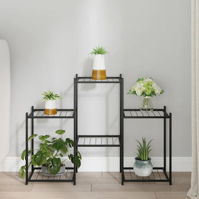 Vidaxl bloemenstandaard 83x25x60 cm ijzer zwart