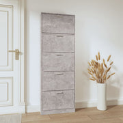 Vidaxl schoenenkast 59x17x169 cm bewerkt hout betongrijs - afbeelding 3