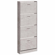 Vidaxl schoenenkast 59x17x150 cm bewerkt hout betongrijs - afbeelding 2