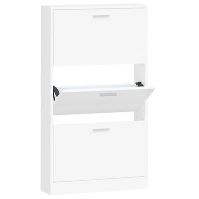 Vidaxl schoenenkast wit 59x17x108 cm bewerkt hout