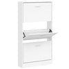 Vidaxl schoenenkast wit 59x17x108 cm bewerkt hout