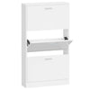 Vidaxl schoenenkast 59x17x108 cm bewerkt hout hoogglans wit