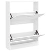 Vidaxl schoenenkast wit 59x17x81 cm bewerkt hout