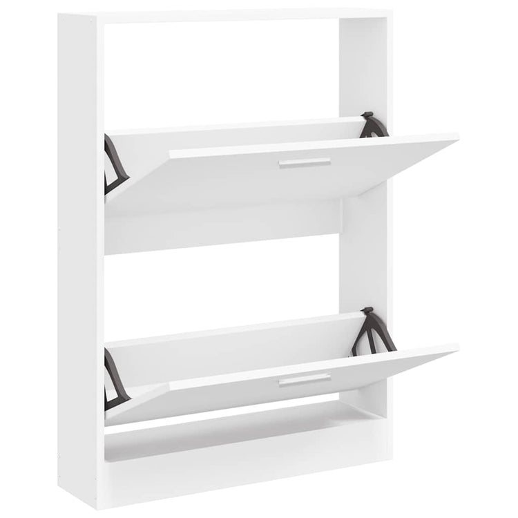 Vidaxl schoenenkast wit 59x17x81 cm bewerkt hout