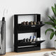 Vidaxl schoenenkast 59x17x81 cm bewerkt hout zwart