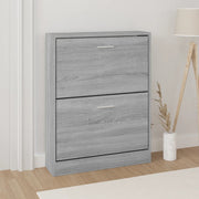 Vidaxl schoenenkast 59x17x81 cm bewerkt hout grijs sonoma - afbeelding 1