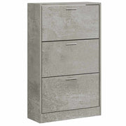 Vidaxl schoenenkast 63x24x103 cm bewerkt hout betongrijs - afbeelding 2