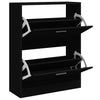 Vidaxl schoenenkast 63x24x81 cm bewerkt hout zwart