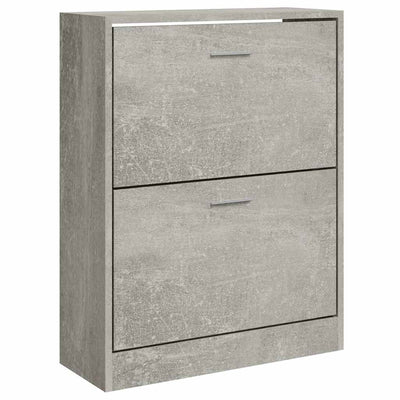 Vidaxl schoenenkast 63x24x81 cm bewerkt hout betongrijs